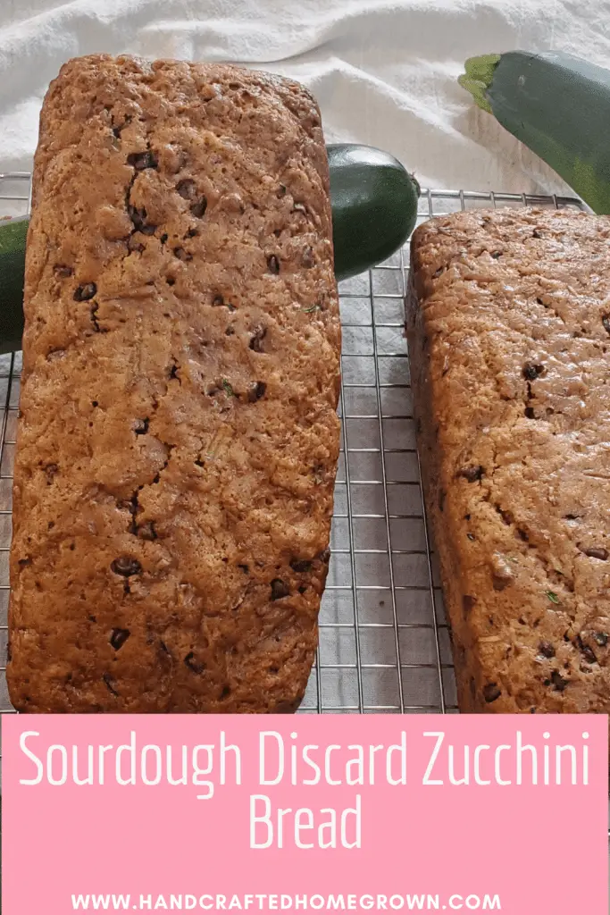 Sourdough Zucchini Bread with chocolate chips