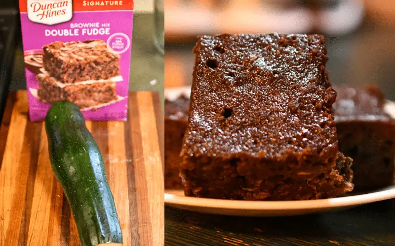 Zucchini brownies from box mix