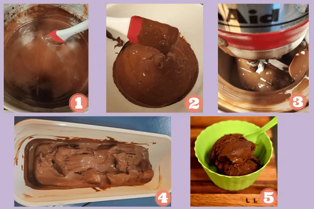 KitchenAid Chocolate Gelato Steps
